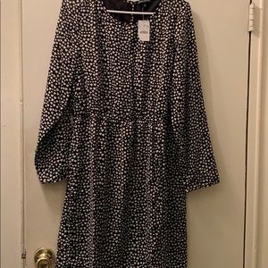 Jcrew Mercantle Tulip Hem Heart Print SZ 12 NWT